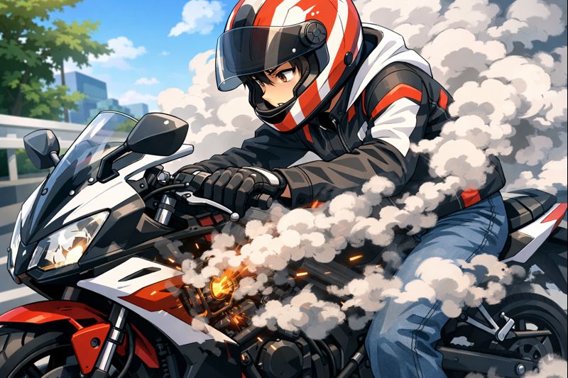 なぜ半クラッチで焦げ臭い匂いが出るのかイメージイラスト