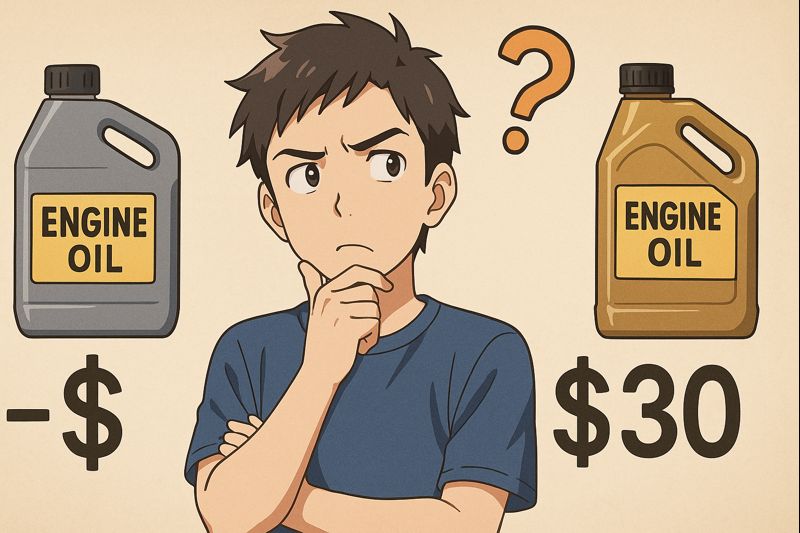 エンジンオイルはなぜここまで価格が違うのかイメージイラスト
